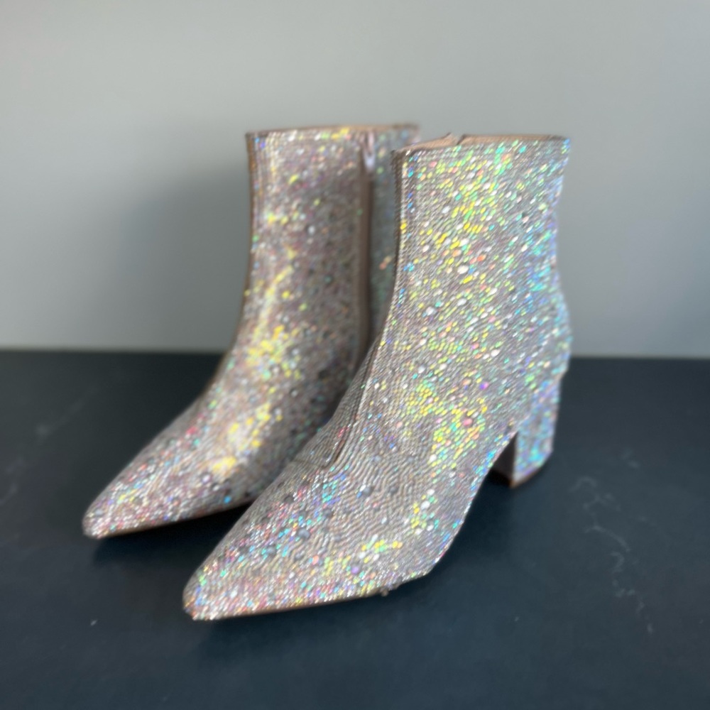 SOLD- Betsey Johnson Kyla Bootie Rhinestone Size 8